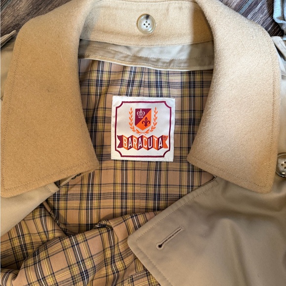 Men's Beige Double-Breasted Pea Coat - Picture 3 of 6